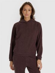 4F Bluza dresowa nierozpinana z kapturem damska - brązowa S. Brązowe bluzy z kapturem damskie 4f, s, z dresówki. Za 159.99 zł.