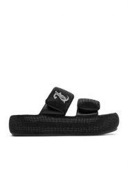 Juicy Couture Klapki CEO-WSS21515-02 Czarny. Czarne klapki damskie Juicy Couture, bez wzorów, z materiału, bez obcasa. Za 249.99 zł.