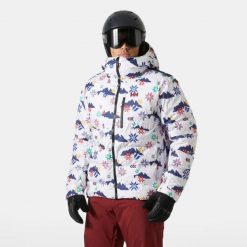 Kurtka puchowa Helly Hansen Kvitfjell. Białe kurtki męskie Helly Hansen, m, bez wzorów, z puchu, bez kaptura, narciarskie. Za 1,526.00 zł.