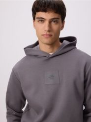 Bluza z naszywką - ciemnoszary. Szare bluzy bez kaptura męskie Reserved, l, z bawełny. W wyprzedaży za 89.99 zł.