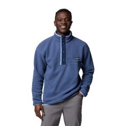 Bluza polarowa męska Columbia Helvetia II Half Snap Fleece. Niebieskie bluzy bez kaptura męskie Columbia, m, z polaru. Za 219.99 zł.