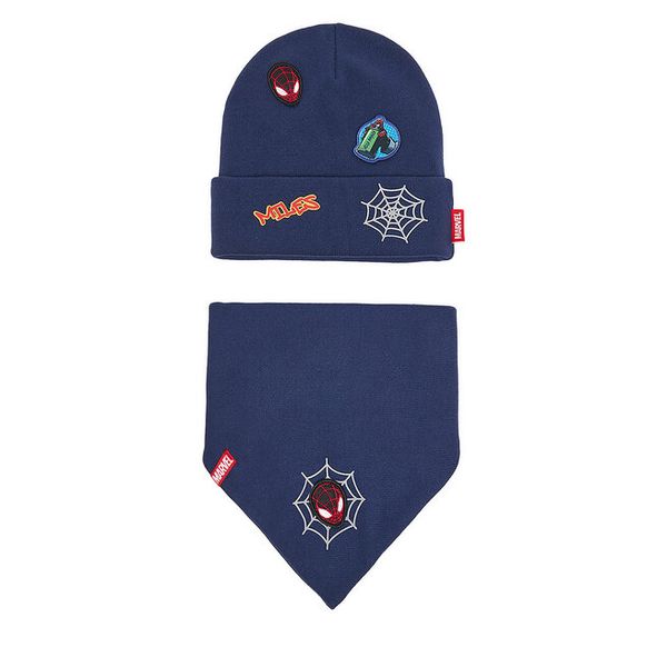 Zestaw Szalik i Czapka Spiderman Ultimate. Niebieskie szaliki dziecięce Spiderman Ultimate, bez ramiączek. Za 89.99 zł.