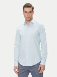 Calvin Klein Koszula Essential LV019EU000 Błękitny Slim Fit. Niebieskie koszule męskie CALVIN KLEIN, m, bez wzorów, z bawełny, bez kołnierzyka, bez ramiączek. Za 219.99 zł.