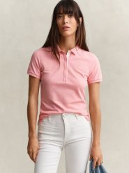 Gant koszulka polo Kobiety Bawełna pomarańczowy, L. Brązowe topy sportowe damskie Gant, l, bez wzorów, z bawełny, bez ramiączek. Za 329.95 zł.