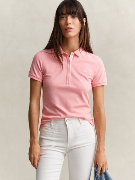 Gant koszulka polo Kobiety Bawełna pomarańczowy, L. Brązowe topy sportowe damskie Gant, l, bez wzorów, z bawełny, bez ramiączek. Za 329.95 zł.