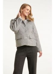 Smashed Lemon Kurtka przejściowa w kolorze szarym rozmiar: 3XL. Szare kurtki damskie Smashed Lemon, xl, bez wzorów, bez kaptura. Za 173.99 zł.