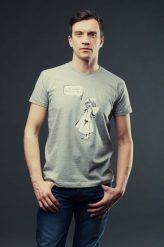T-shirt MIASTO JEST MOJE męski szary. Szare t-shirty męskie Hultaj Polski, l, bez wzorów, z bawełny, bez kołnierzyka. Za 99.00 zł.