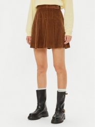 Weekend Max Mara Spódnica mini Zucca 2425106042 Brązowy Regular Fit. Brązowe spódniczki damskie Weekend Max Mara, bez wzorów, z bawełny, mini. Za 579.99 zł.