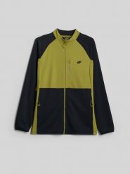 4F Bluza trekkingowa regular bez kaptura męska - zielona XL. Czarne bluzy bez kaptura męskie 4f, m. Za 199.99 zł.