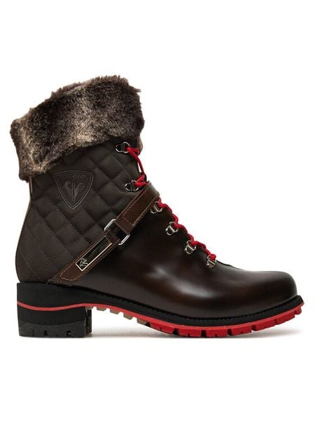 Rossignol Trzewiki 1907 Megeve 2.0 RNMW510 Brązowy. Brązowe botki damskie Rossignol, ze skóry, bez obcasa, na płaskiej podeszwie, bez zapięcia. Za 1,519.00 zł.