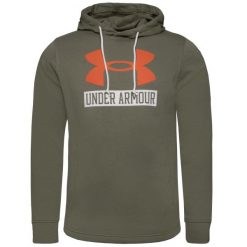 Bluza treningowa męska Under Armour Rival Terry Logo Hoodie. Brązowe bluzy sportowe męskie Under Armour, bez wzorów, z materiału, sportowe, bez kołnierzyka, bez ramiączek. Za 364.00 zł.