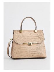 Christian Laurier Skórzana torebka "Emy" w kolorze beżowym - 27 x 19 x 12 cm rozmiar: onesize. Brązowe torebki klasyczne damskie Christian Laurier, bez wzorów, z materiału, bez dodatków. Za 239.99 zł.