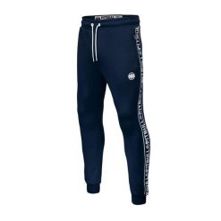 Bluza męska Pitbull rozpinana Oldschool Small Logo. Niebieskie bluzy bez kaptura męskie PITBULL, bez wzorów, retro, bez kołnierzyka, bez ramiączek. Za 229.00 zł.
