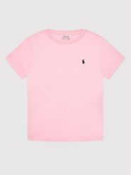 Polo Ralph Lauren T-Shirt 322832904040 Różowy Regular Fit. Czerwone koszulki dziewczęce Polo Ralph Lauren, bez wzorów, z bawełny, bez ramiączek. Za 199.99 zł.