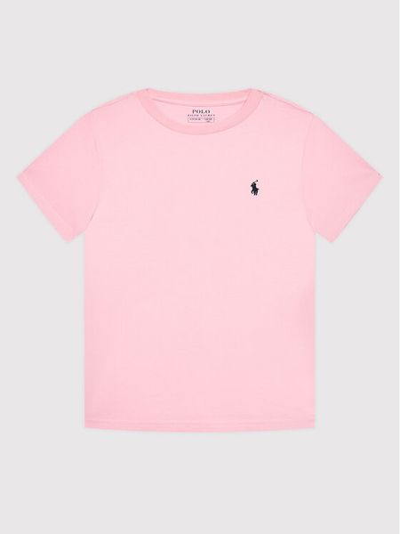 Polo Ralph Lauren T-Shirt 322832904040 Różowy Regular Fit. Czerwone koszulki dziewczęce Polo Ralph Lauren, bez wzorów, z bawełny, bez ramiączek. Za 179.99 zł.