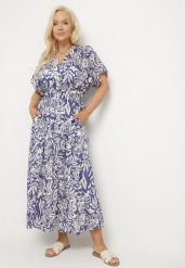 Niebieska Sukienka Wiskozowa w Kwiaty Rozkloszowana Efrisa. Niebieskie sukienki damskie Born2be, na co dzień, na lato, xl, bez wzorów, z wiskozy, eleganckie, bez kołnierzyka, bez ramiączek, maxi, rozkloszowane. W wyprzedaży za 87.99 zł.