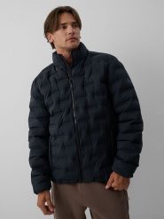 4F Kurtka z wypełnieniem syntetycznym męska - czarna 3XL. Czarne kurtki treningowe męskie 4f, m, bez wzorów, z materiału. Za 349.99 zł.
