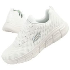 Buty Skechers 118106/OFWT białe. Białe buty sportowe na co dzień męskie z materiału, bez zapięcia. Za 423.34 zł.