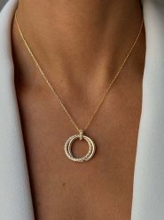 DI GIORGIO Pozłacany naszyjnik z zawieszką - dł. 40 cm rozmiar: onesize. Żółte naszyjniki damskie DI GIORGIO, pozłacane. Za 218.57 zł.