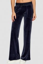 JUICY COUTURE Granatowe spodnie dresowe damskie Layla Low Rise, Rozmiar S. Niebieskie spodnie dresowe damskie Juicy Couture, s, bez wzorów, z dresówki. W wyprzedaży za 407.99 zł.