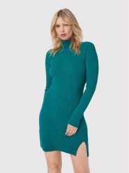 Kontatto Sukienka dzianinowa 3M7616 Zielony Slim Fit. Zielone sukienki damskie Kontatto, m, bez wzorów, z dzianiny, bez kołnierzyka, bez ramiączek. Za 269.99 zł.