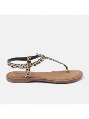 Lazamani Skórzane sandały w kolorze beżowo-brązowym rozmiar: 39. Brązowe sandały damskie Lazamani, bez wzorów, bez obcasa. Za 136.13 zł.