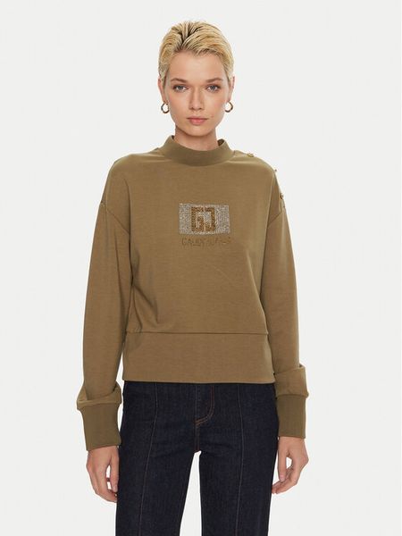 Gaudi Bluza 421BD64004 Khaki Regular Fit. Brązowe bluzy bez kaptura damskie GAUDI, l, z syntetyku. Za 249.99 zł.