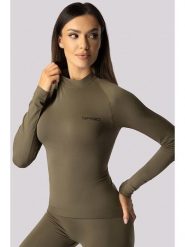 Spaio Koszulka termiczna "Alpha" w kolorze khaki rozmiar: M. Brązowe bluzki sportowe damskie Spaio, m, bez wzorów, z materiału, bez ramiączek. Za 178.79 zł.