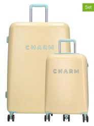 Charm Walizki (2 szt.) w kolorze żółtym rozmiar: onesize. Żółte walizki Charm, bez wzorów, z materiału. Za 465.55 zł.