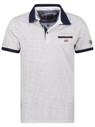 Geographical Norway Koszulka polo "Kingdom" w kolorze białym rozmiar: M. Białe koszulki polo męskie Geographical Norway, m, bez wzorów, z bawełny, bez ramiączek. Za 83.42 zł.