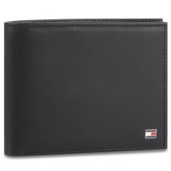 Portfel Tommy Hilfiger. Czarne portfele męskie Tommy Hilfiger, bez wzorów. Za 179.99 zł.
