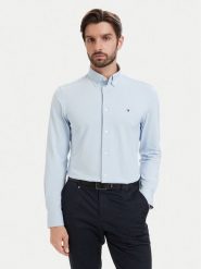 Tommy Hilfiger Koszula MW0MW43433 Niebieski jasny Regular Fit. Niebieskie koszule męskie Tommy Hilfiger, m, bez wzorów, z bawełny, bez kołnierzyka, bez ramiączek. Za 409.99 zł.