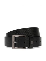 Tommy Hilfiger Pasek Th Soho Flag Aop 3.5 AM0AM14179 Czarny. Czarne paski męskie Tommy Hilfiger, bez wzorów, ze skóry. Za 249.99 zł.