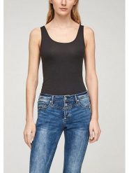 S.Oliver Top w kolorze czarnym rozmiar: XXL. Czarne topy damskie S.Oliver, s, bez wzorów, bez kołnierzyka. Za 17.99 zł.