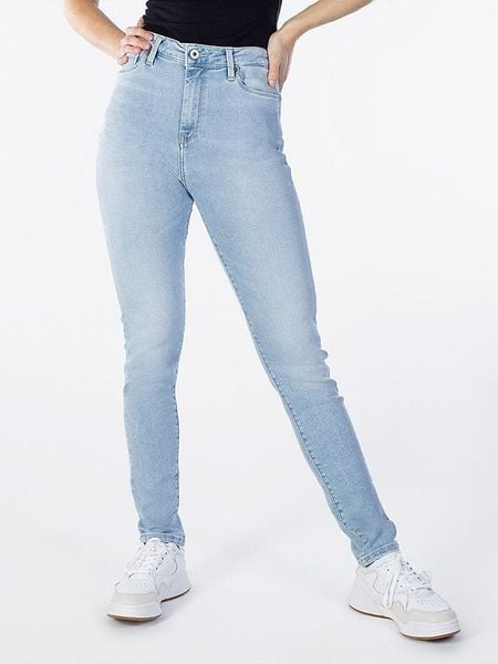 Pepe Jeans Dżinsy "Dion" - Skinny fit - w kolorze błękitnym rozmiar: W27. Niebieskie jeansy damskie Pepe Jeans, z podwyższonym stanem. Za 195.77 zł.
