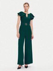 Rinascimento Kombinezon CFC0125317003 Zielony Regular Fit. Zielone kombinezony damskie RINASCIMENTO, s, bez wzorów, z syntetyku, bez kołnierzyka, bez ramiączek. Za 569.99 zł.