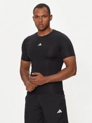 Adidas Koszulka techniczna Techfit Compression JE6698 Czarny Slim Fit. Czarne t-shirty sportowe męskie Adidas, l, z syntetyku, bez ramiączek, na fitness i siłownię, techfit (adidas). Za 109.99 zł.