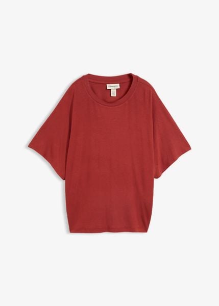 T-shirt z mieszanki wiskozy. Zielone t-shirty damskie bonprix, bez wzorów, z wiskozy, bez kołnierzyka. Za 64.99 zł.