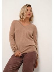Just Cashmere Kaszmirowy sweter "Nora" w kolorze jasnobrązowym rozmiar: XXL. Brązowe swetry klasyczne damskie Just Cashmere, xxl, z kaszmiru, bez kołnierzyka. Za 305.29 zł.