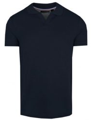 Męska Koszulka Polo z Dzianiny - Brave Soul - Granatowa. Niebieskie koszulki polo męskie Brave Soul, na lato, m, bez wzorów, z dzianiny, bez ramiączek. Za 89.00 zł.