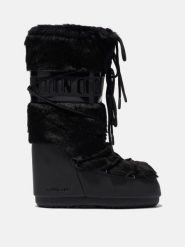 Śniegowce damskie Moon Boot ICON FAUX-FUR BOOTS. Czarne śniegowce damskie Moon Boot, z futra. W wyprzedaży za 975.21 zł.