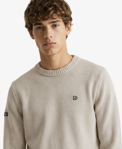 Superdry Sweter Preppy z bawełny 100% organicznej – relaxed fit. Białe swetry klasyczne damskie Superdry., xl, bez wzorów, z bawełny, bez kołnierzyka. Za 364.40 zł.