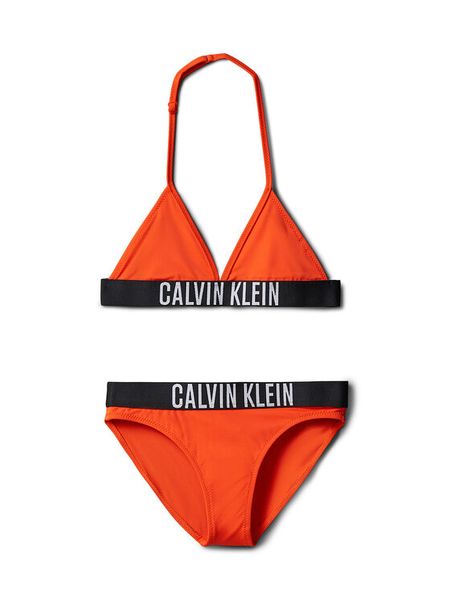 Calvin Klein Swimwear Strój kąpielowy KY0KY00090 Pomarańczowy. Brązowe stroje kąpielowe dziewczęce Calvin Klein Swimwear, bez wzorów, z syntetyku. Za 229.99 zł.