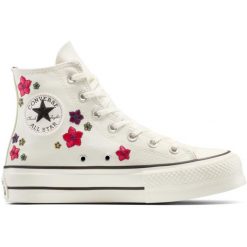 Buty sportowe Converse Chuck Taylor All Star Lift Platform Flowers. Brązowe buty sportowe na co dzień damskie Converse, bez zapięcia. Za 590.00 zł.