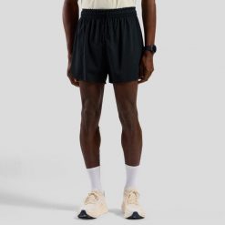 Spodenki męskie Odlo ZEROWEIGHT 5 INCH Short. Czarne szorty męskie Odlo, z materiału, bez kołnierzyka. Za 269.99 zł.
