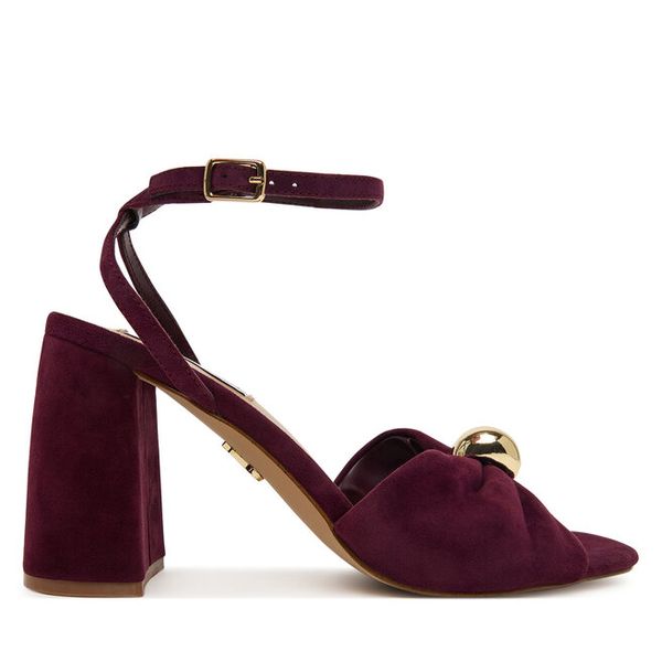 Sandały Steve Madden. Czerwone sandały damskie Steve Madden, bez wzorów, bez obcasa, na słupku. Za 519.99 zł.