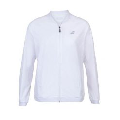 Bluza dresowa damska Babolat Play Jacket do tenisa. Białe bluzy bez kaptura damskie BABOLAT, z dresówki. Za 279.99 zł.