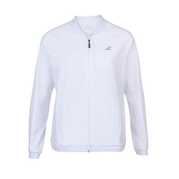 Bluza dresowa damska Babolat Play Jacket do tenisa. Białe bluzy bez kaptura damskie BABOLAT, z dresówki. Za 279.99 zł.