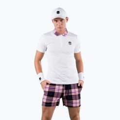 Koszulka polo tenisowa męska HYDROGEN Tartan Zipped Tech Polo white T00518E83. Białe koszulki polo męskie HYDROGEN, m, bez wzorów, z elastanu, bez ramiączek. Za 249.99 zł.