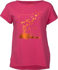 T-shirt damski Loap Bazala Pink. Czerwone t-shirty damskie Scarpa, l, bez wzorów, z bawełny, bez kołnierzyka. Za 69.99 zł.